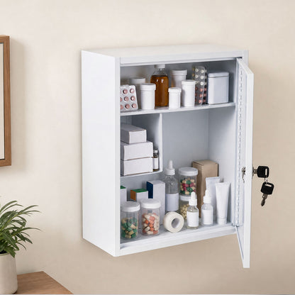 Medicine Storage Lockable Cabinet 39x32.5x14cm