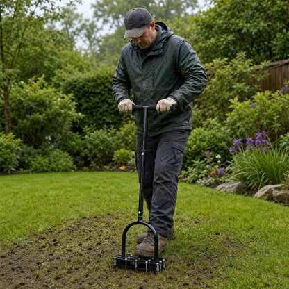 Manual Lawn Aerator Tool 25x11x92cm