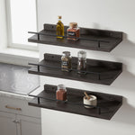 Floating Wall Shelves Set 3 Paulownia Wood | HomeAndLiving