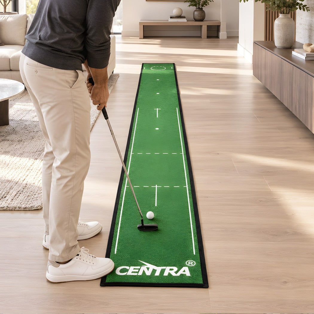 Golf Putting Mat Green Nylon Surface 250x25x0.45cm
