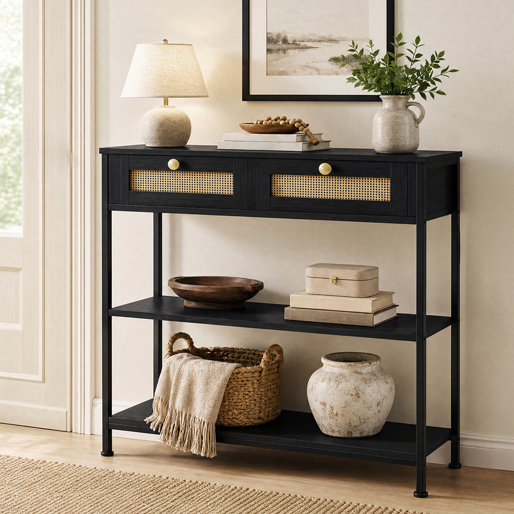 Console Table With Drawers Slim 35x11.5cm
