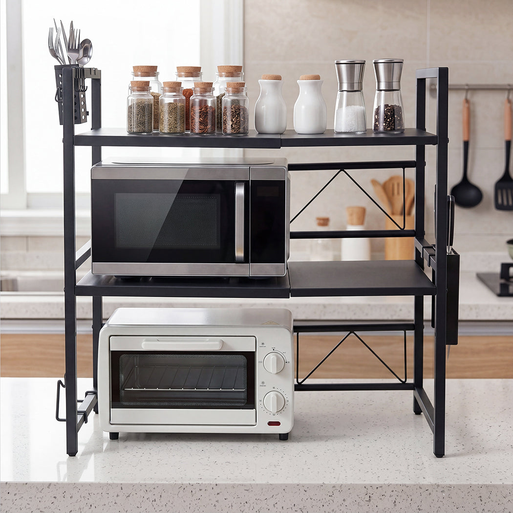 3 Tier Microwave Shelf Adjustable Kitchen Rack | HomeAndLivi - 8