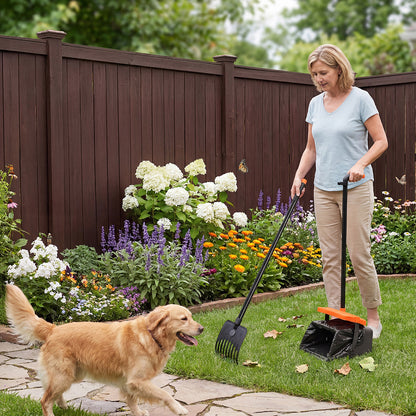 Pooper Scooper Rake Kit Long Handle Dog | HomeAndLiving - 8