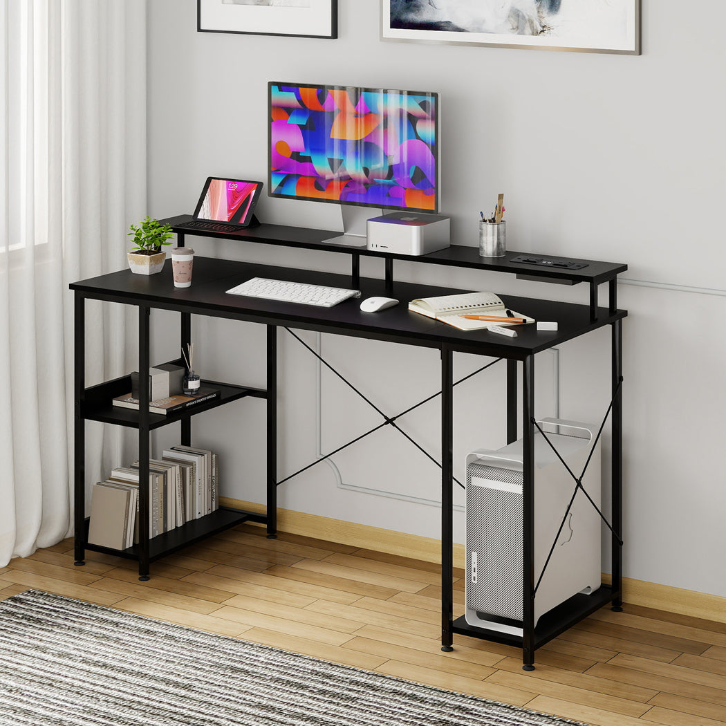 Gaming Desk Computer Table 140cm Black 140x48x86.5cm
