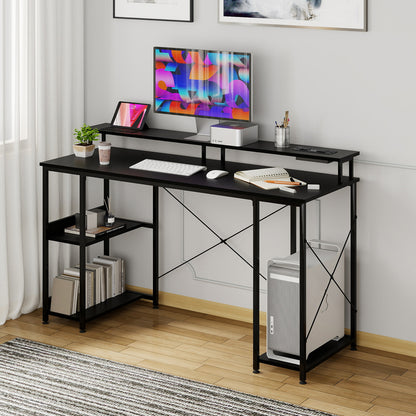Gaming Desk Computer Table 140cm Black 140x48x86.5cm