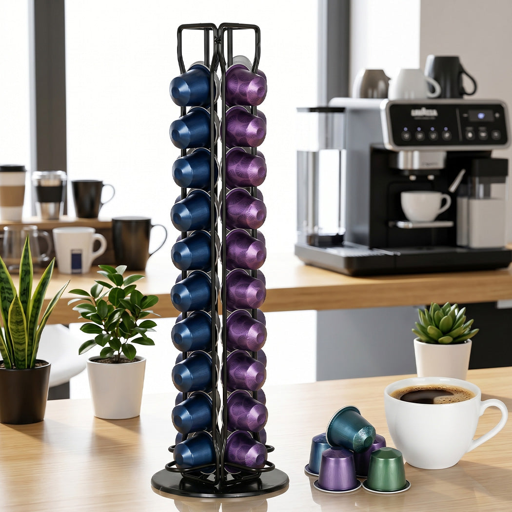 Coffee Pod Holder Rotating 40 Capsule Rack | HomeAndLiving - 8