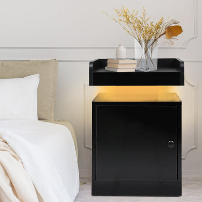 Black bedside table 34x33x33cm