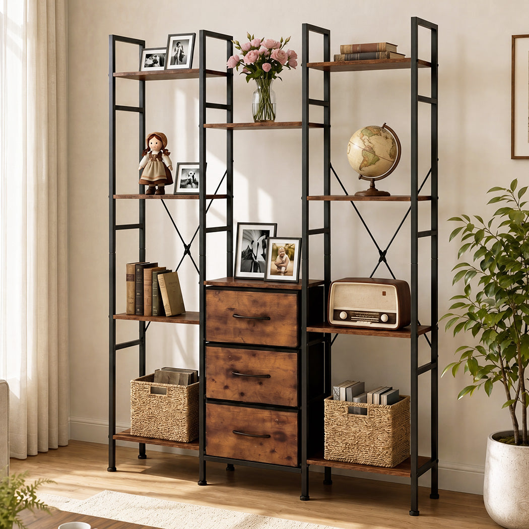 Bookshelf Storage Black 100x23x141.5cm