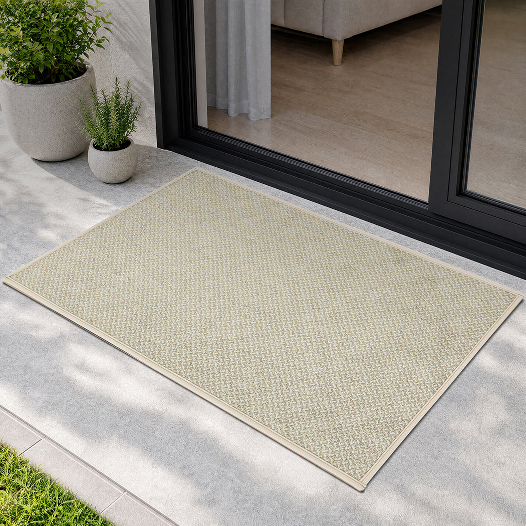 Front Door Mat Non Slip Brown 90x60cm