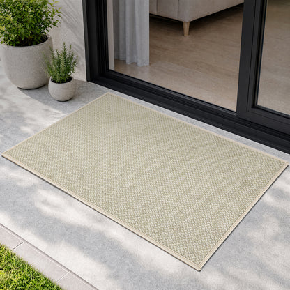 Front Door Mat Non Slip Brown 90x60cm
