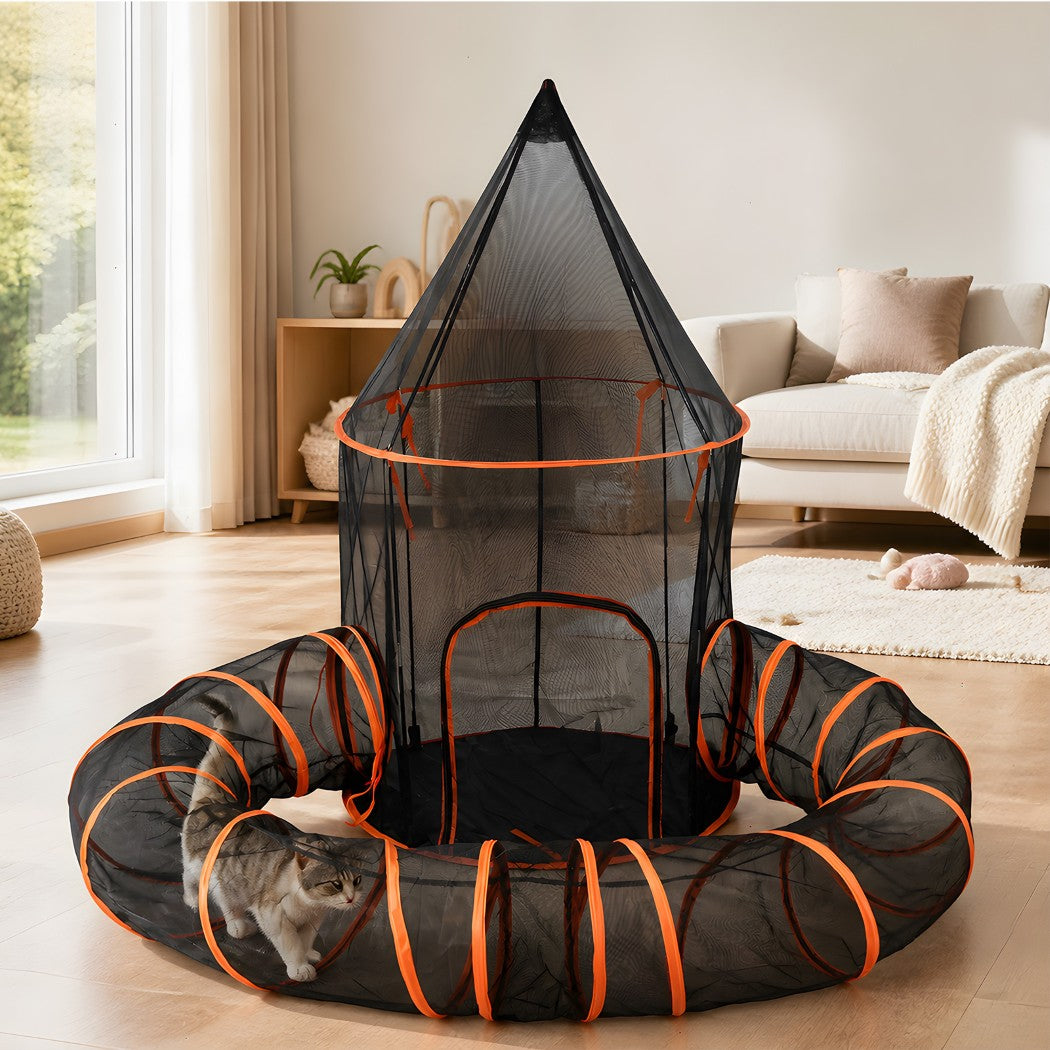 Cat Tunnel Large Foldable Mesh 305x30x30cm