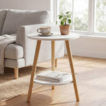 Round Coffee Table 2-Tier Side Table | HomeAndLiving