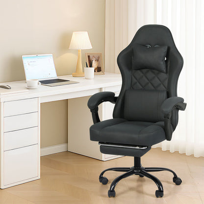 High Back Office Chair Grey Fabric 60x60x124cm