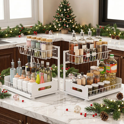 Under Sink Storage Rack 2-Tier Cabinet Organiser | HomeAndLi - 8