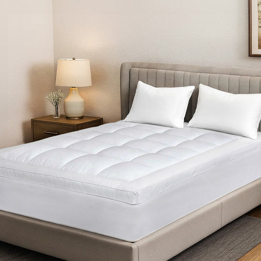 Ergonomic Mattress Topper Pillowtop Cover Bed Protector Double  Wood