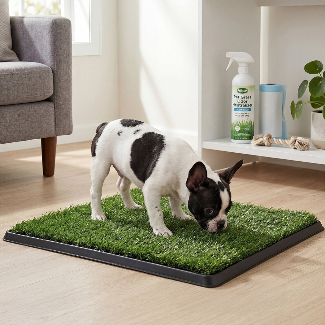 Dog Potty Tray Washable Grass Mat Training | HomeAndLiving