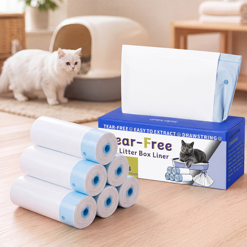 Cat Litter Bags Drawstring White 64x40cm