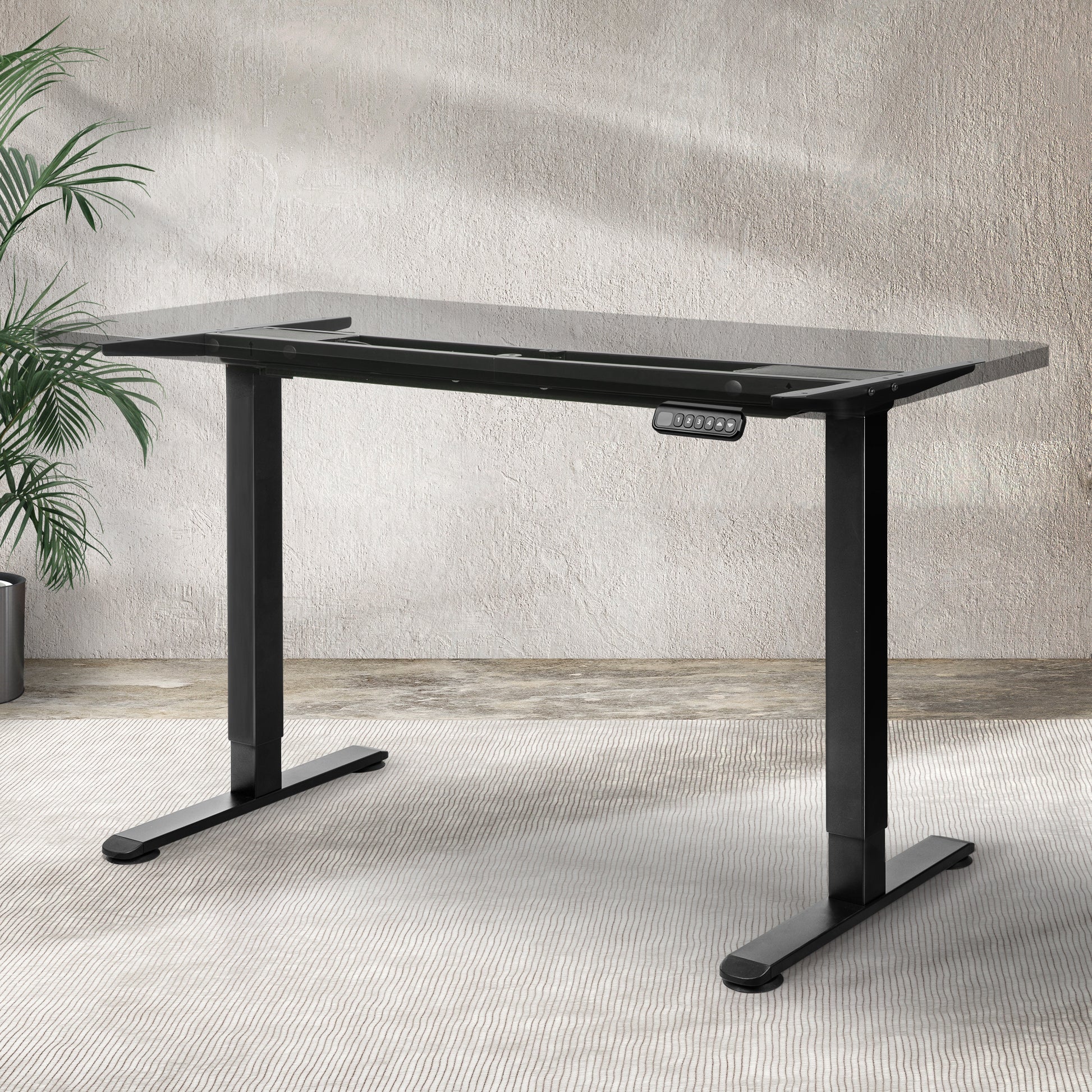 Functional Motorised Standing Desk Frame Black Dual Motor  Premium