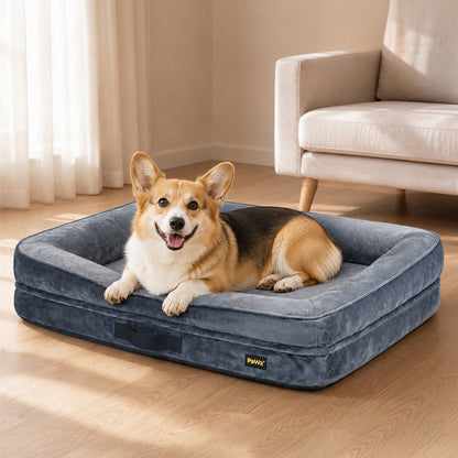 Orthopedic Dog Bed Large Velvet 90x60x18cm