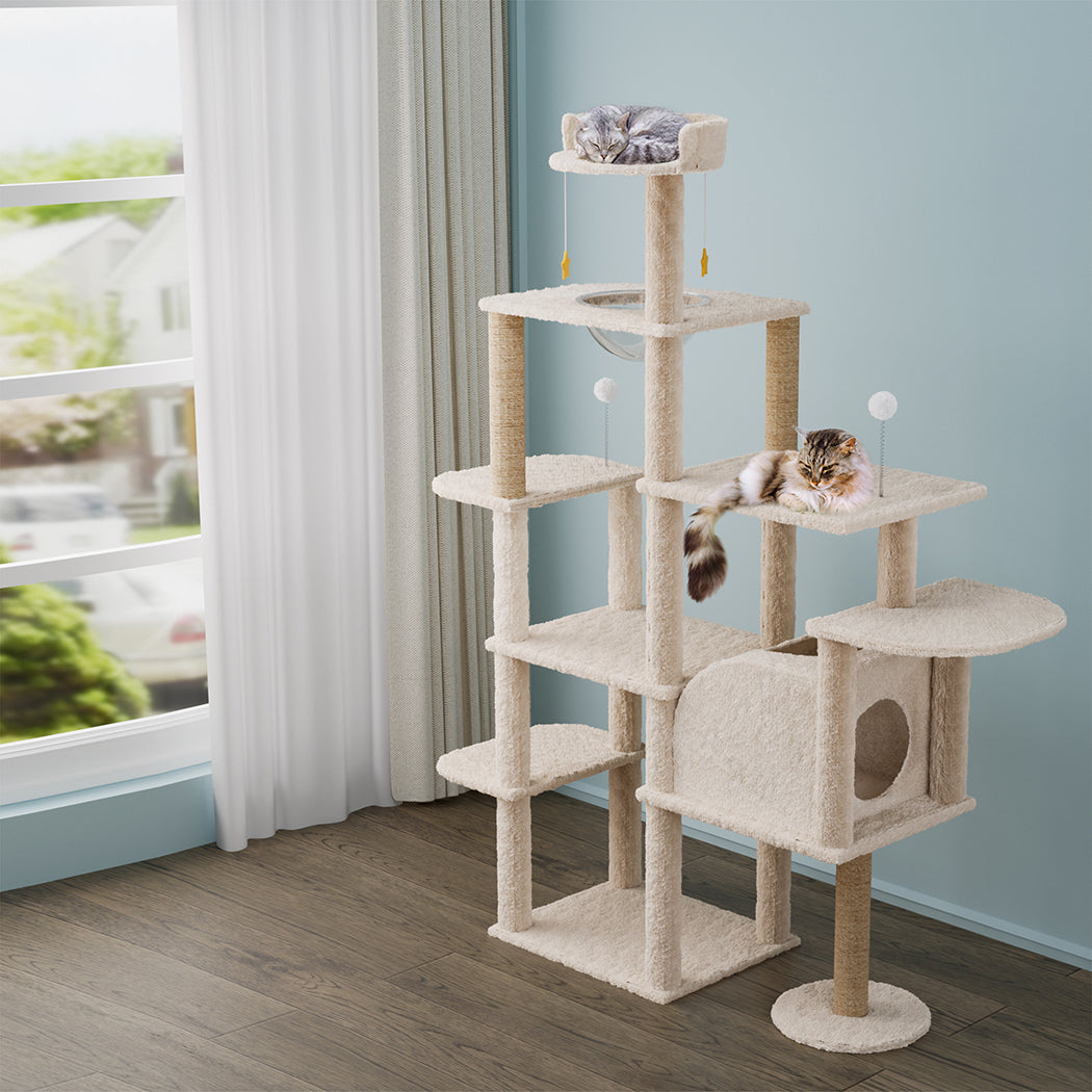 Large Cat Tree Tower 133x49x172cm