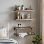 Floating Wall Shelves 3-Piece Paulownia Set | HomeAndLiving