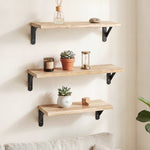Floating Wall Shelves Set 6 Paulownia Wood | HomeAndLiving