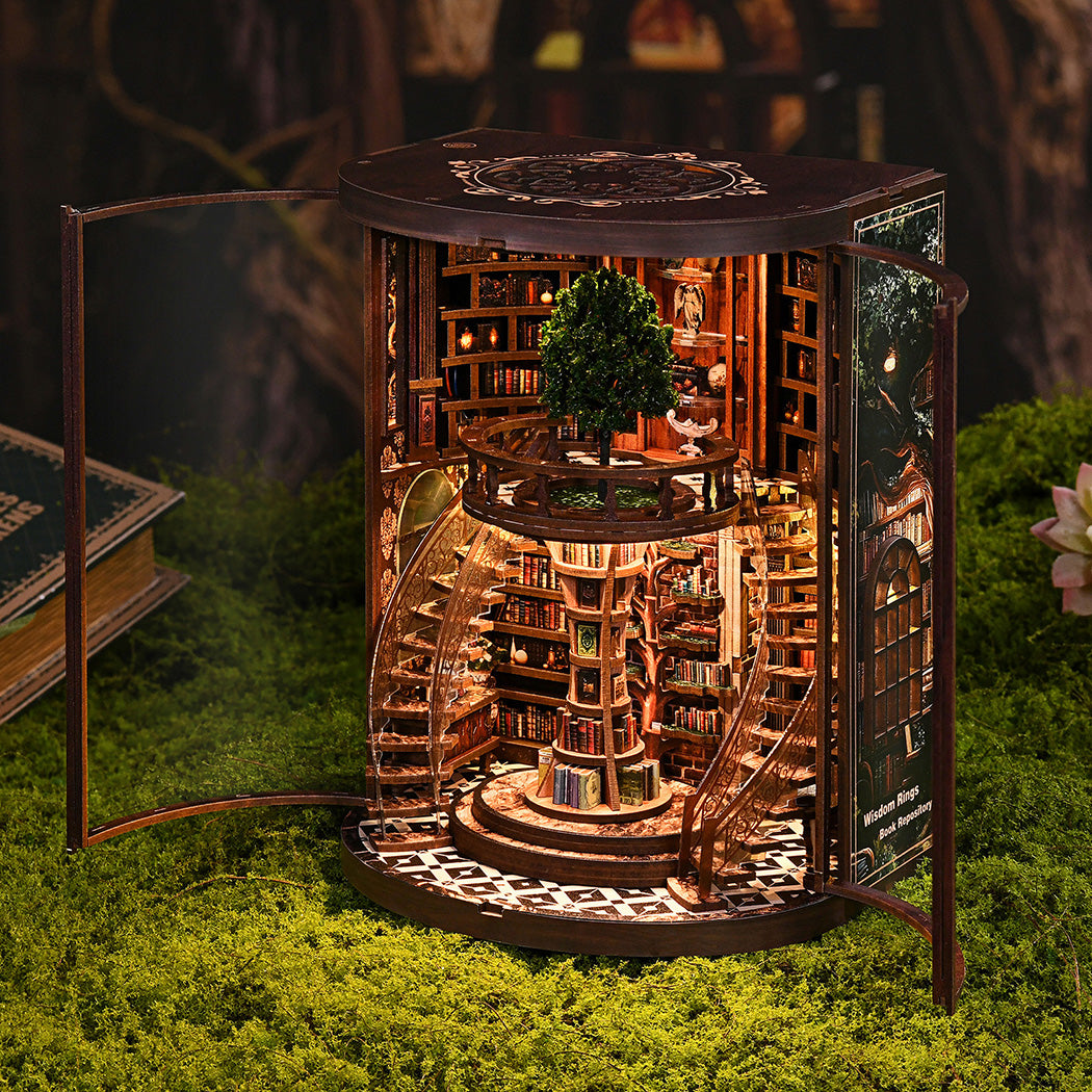 Miniature Library Book Nook Kit 16x14x21cm