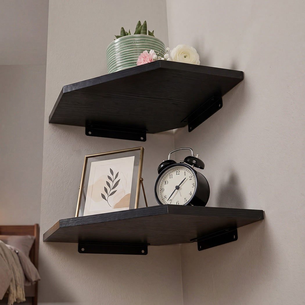 Corner Wall Shelves 2pc Floating Storage | HomeAndLiving - 8