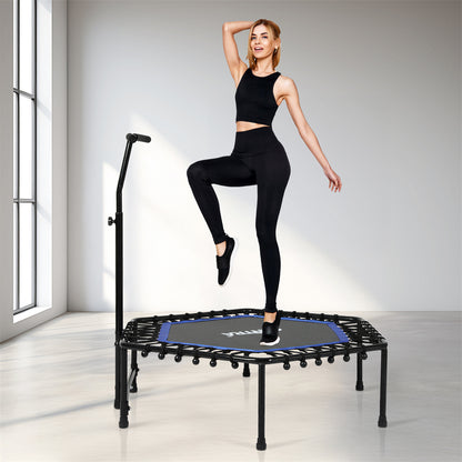 Mini Trampoline Rebounder Black 122x122x132cm