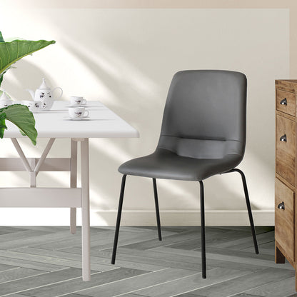 Grey Stackable Dining Chairs 46x49x83cm