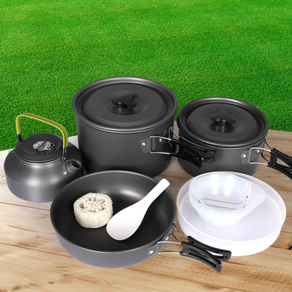 Camping Cookware Set Stainless Steel 195x55cm