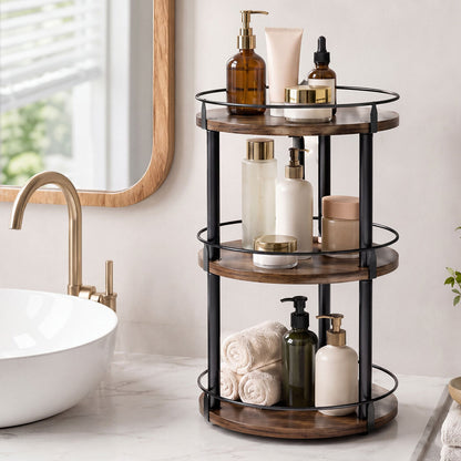 Lazy Susan Turntable 3 Tier Spinner 27.8x27.8x46.5cm