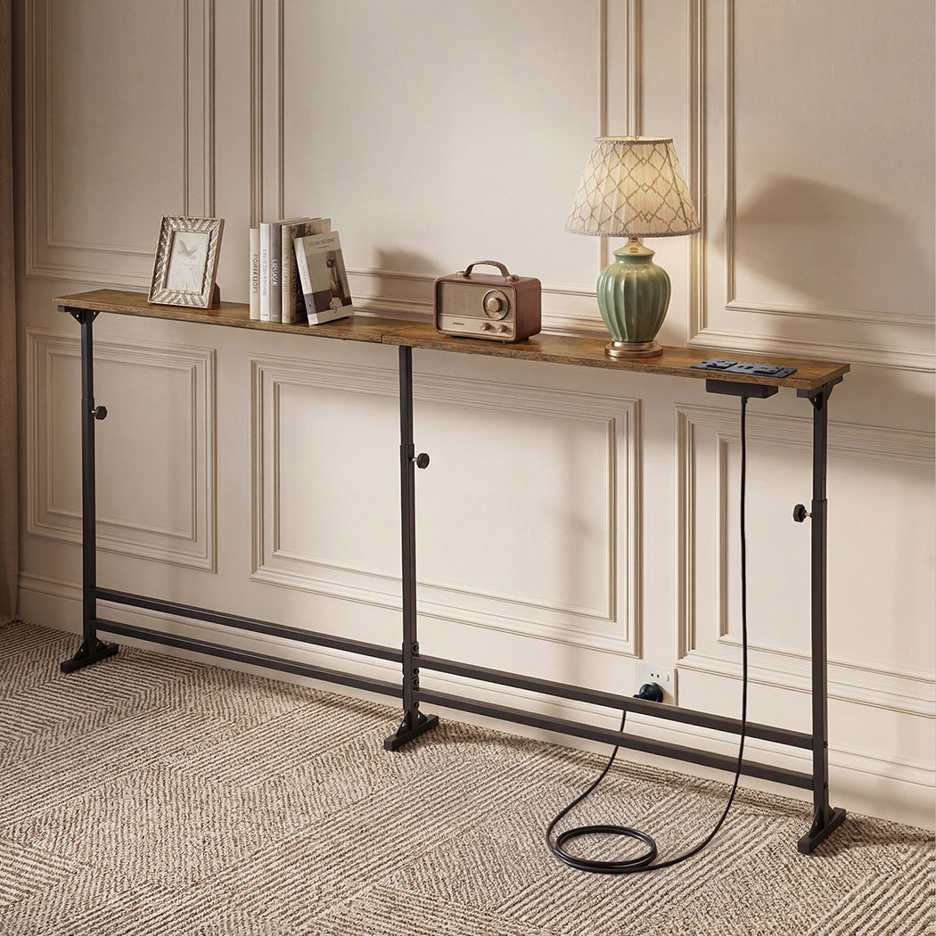 Narrow Console Table Behind Sofa Power Ports | HomeAndLiving