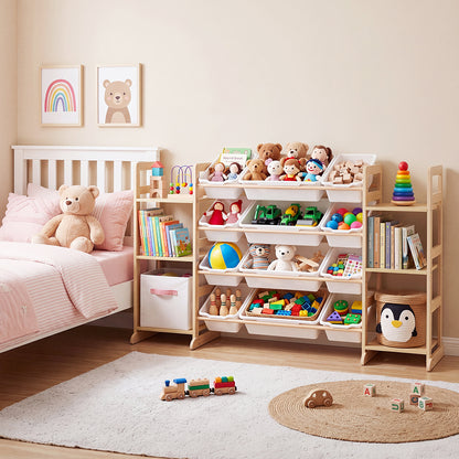 Kids Toy Storage Rack 12 Bins 6 Shelves | HomeAndLiving