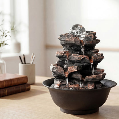 Tabletop Water Fountain 3-Speed 21x21x24cm