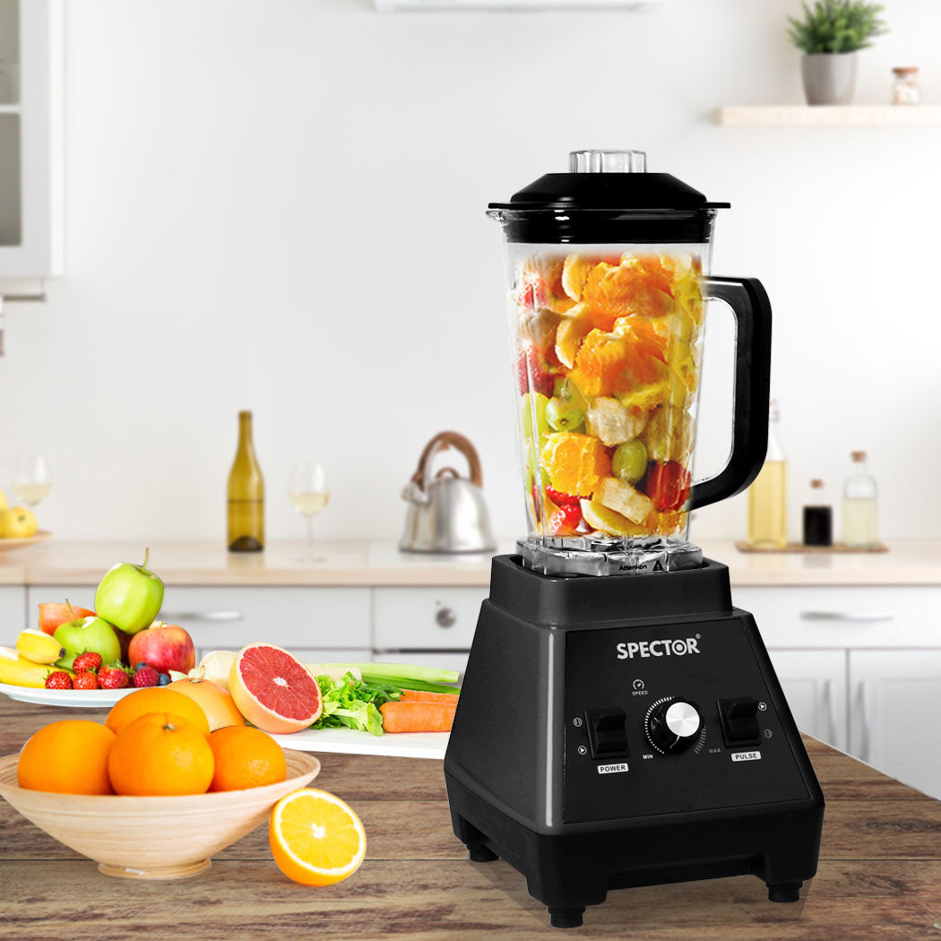 Premium 2L Commercial Blender Mixer Black  High Back Support
