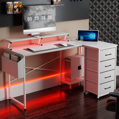 Gaming Desk With Storage 140x80x87cm