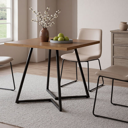 Square Dining Table Walnut 80x80cm