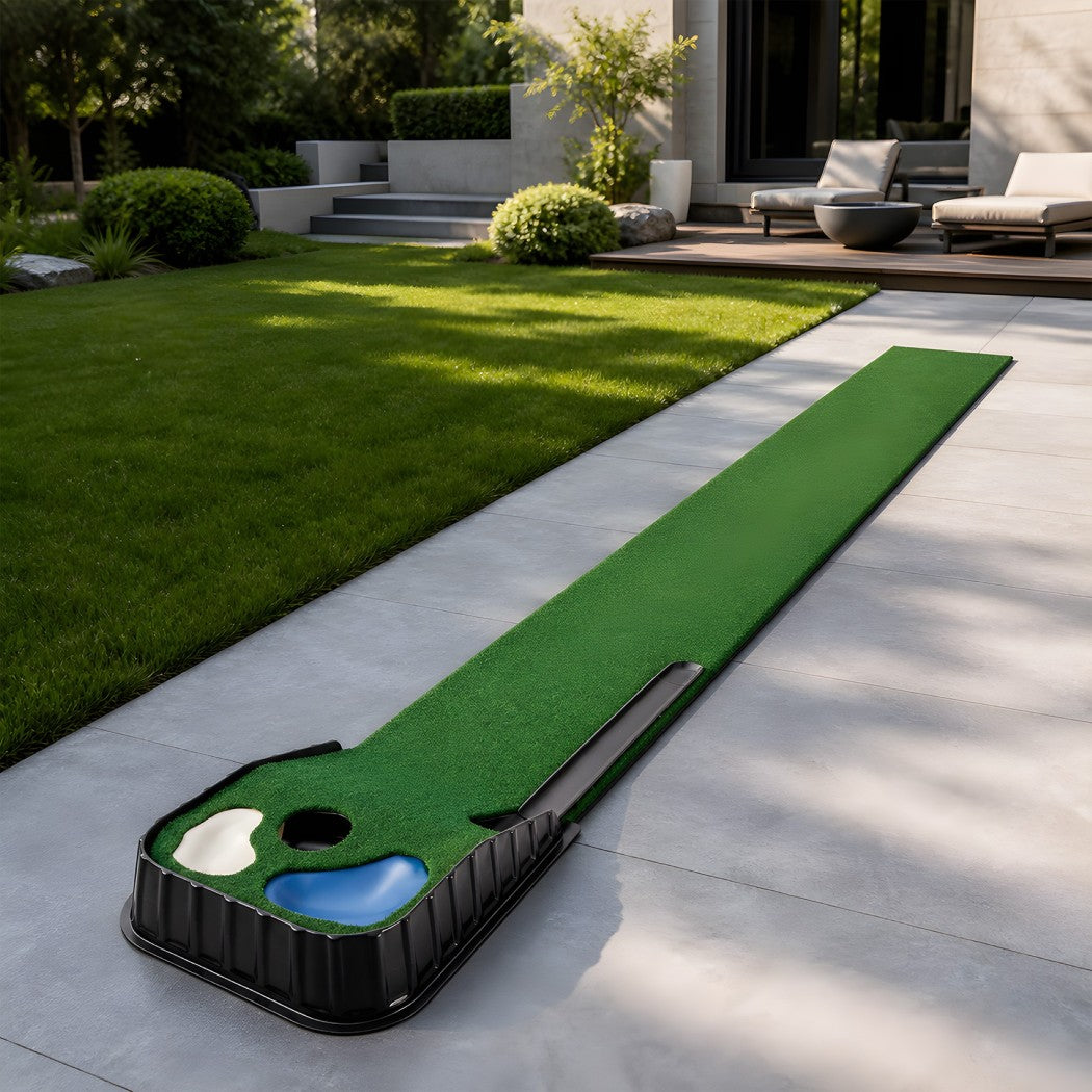 Golf Putting Mat Auto Return Green 270x37.5x10cm