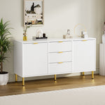 Modern Buffet Sideboard  Wood Finish Classic Durable Compact