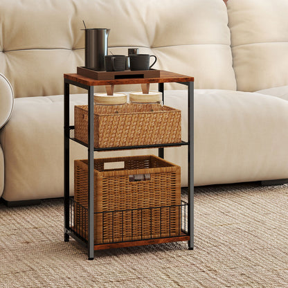 3-Tier Side Table Storage 40x30x60cm