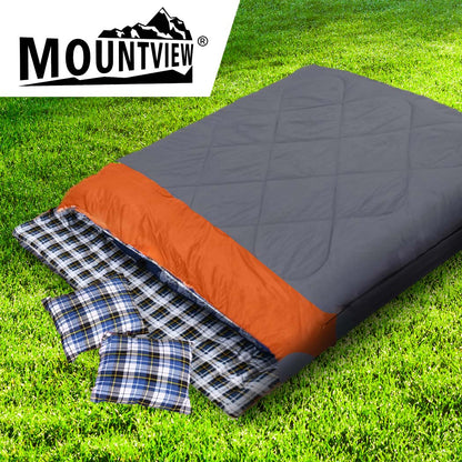 Double Sleeping Bag Outdoor Grey 25x40cm