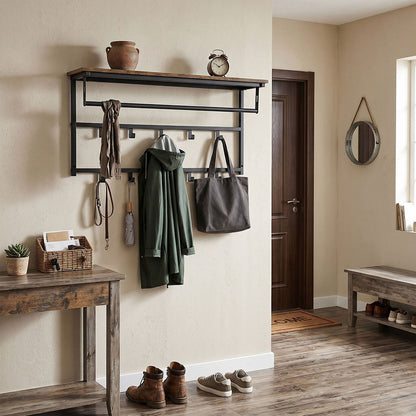 Wall Shelf Coat Rack 16x16cm