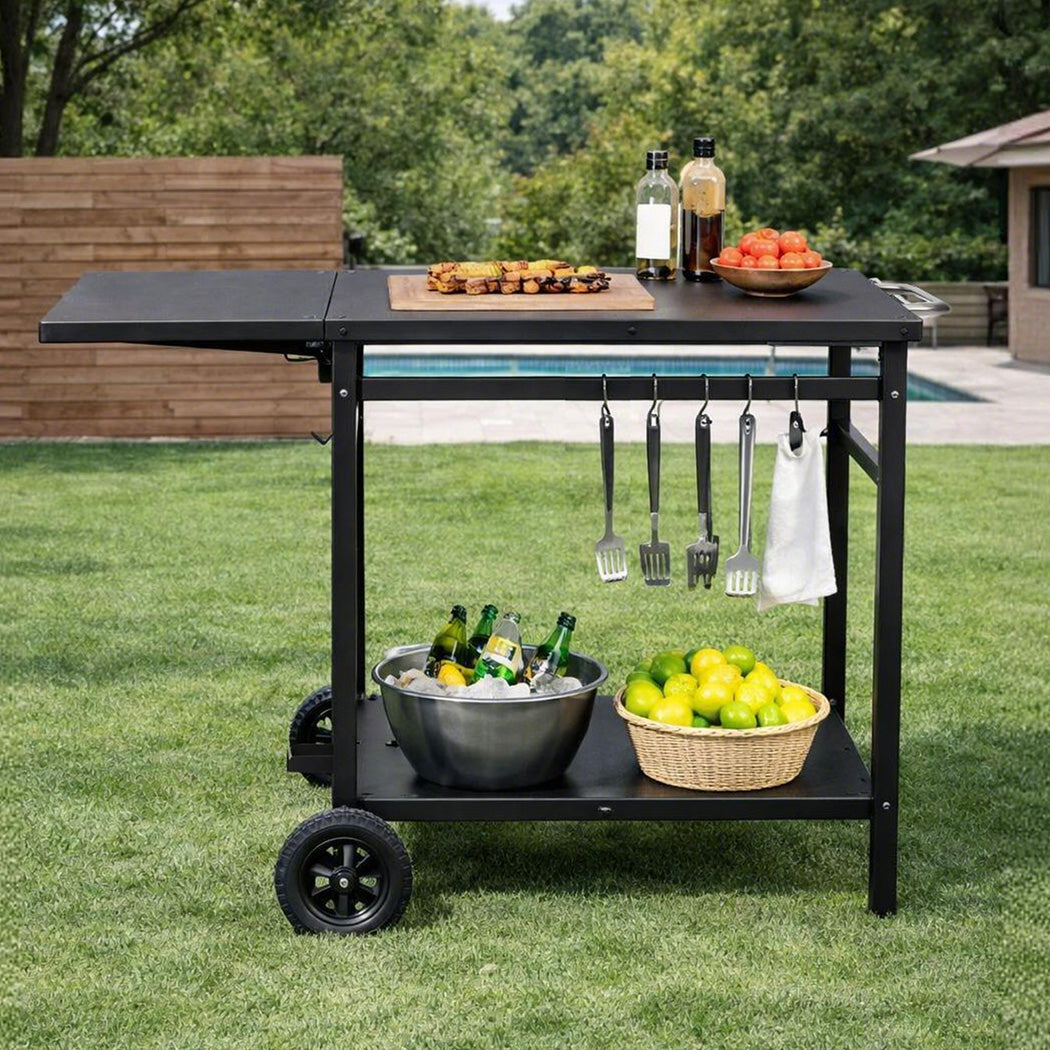 Outdoor Kitchen Cart Foldable BBQ Prep Table | HomeAndLiving