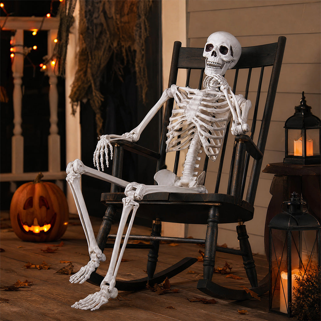 Life Size Skeleton Decoration White 185x36x11cm