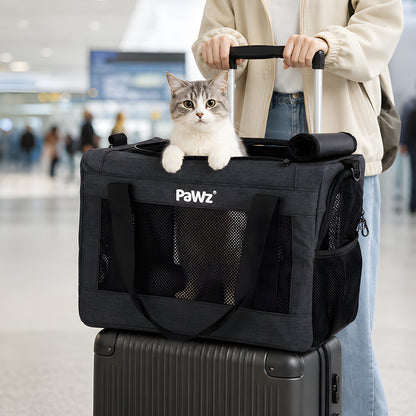 Cat Carrier Airline Approved Black 42x23x28cm