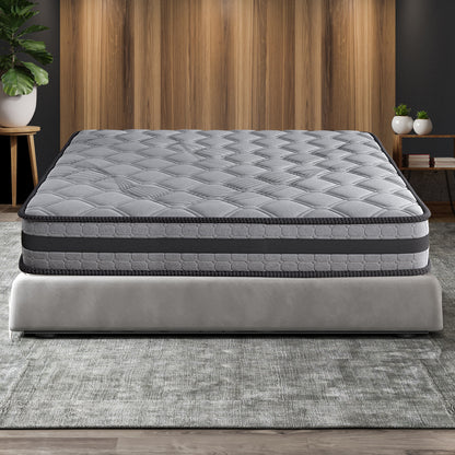 Modern King Spring Mattress Grey Medium Firm  Soft Cushion Classic
