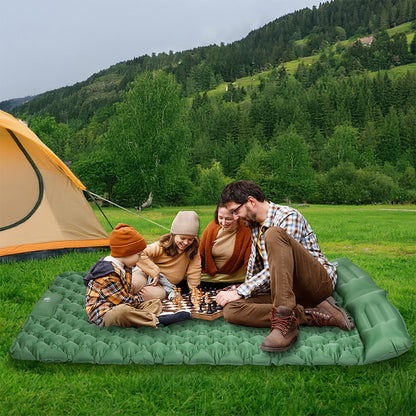 Inflatable Camping Double Mattress Green 198x130x6.5cm
