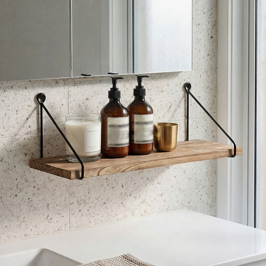 Floating Wall Shelves Rustic Set 2 | HomeAndLiving
