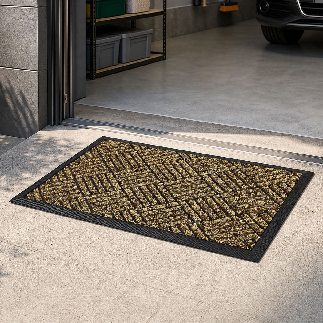 Front Door Mat Thick Brown 60x90cm